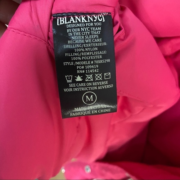 Blank NYC | Temptations Reversible Puffer Jacket M - Picture 12 of 15